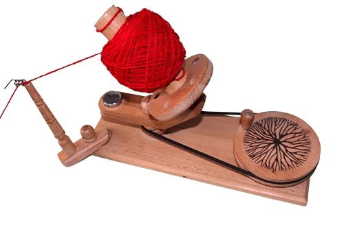 Merit wooden craft Wooden Yarn Large Ball Winder and Table Top Swift Winder Knitting and Crochet Umbrella Winder Holder Hand Operated Knitting Winding Tools Wool Winder (Winder+Swift) - color: Winder+Swift