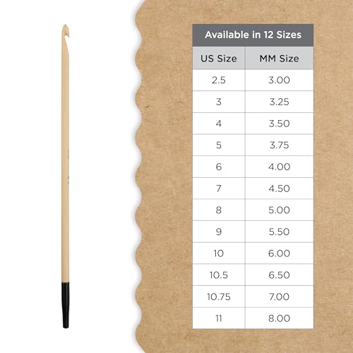 Knitter’s Pride Bamboo Luxe Afghan/Tunisian Crochet Hook - US G(4mm) - size: 4.00mm