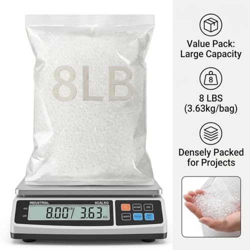 8 lb Polypropylene Pellets Weighted Stuffing Beads, Bean Bag Filler Beads | Weighted Filler Beads for Dolls, Blankets, Crafts, Pillows, Cushions - size: 8 LB