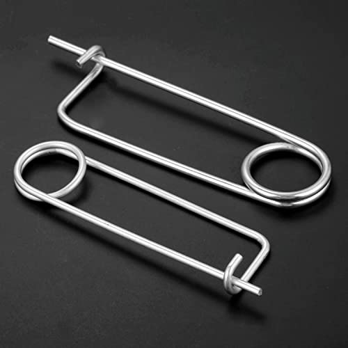 1Set Brooch Shape Steel Cotter Safety Pins Spring Pin Quick Lock Brooch Locking Fastener for Farm Lawn Garden Hitch -8Sizes (8PCS/Set, Size:2*45*15mm/0.08*1.77*0.59inch) - size: Size:2*45*15mm/0.08*1.77*0.59inch