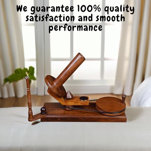 Rosewood Yarn Winder & Swift – Large Handcrafted Wooden Yarn Winder for Crocheting, Knitting, Weaving – Heavy-Duty Natural Wood Ball Winder – Smooth, Tangle-Free, Durable Winder Tool - color: ROSEWOOD COMBO