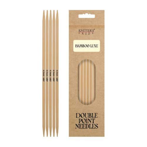 Knitter’s Pride Bamboo Luxe Double-Pointed Needles 8"" (20cm) – US Size 7 (4.5mm) - size: 4.50mm