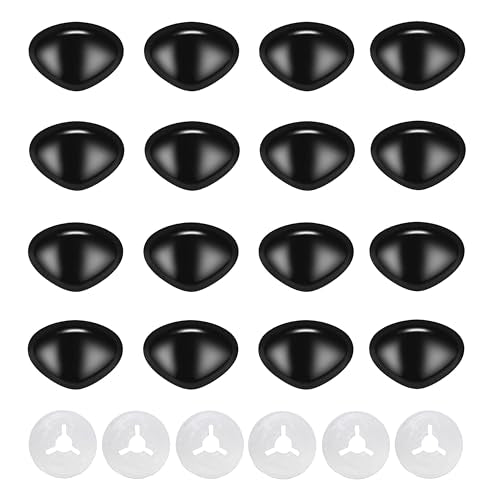 Thalinfayi 15 * 20mm Safety Nose Triangle Black Craft Nose for Crocheting | 100pcs Plastic Crochet Nose and Washers for DIY Crafts Amigurumi Stuffed Animals Teddy Bear Handmade Projects - color: Black, size: 15*20mm