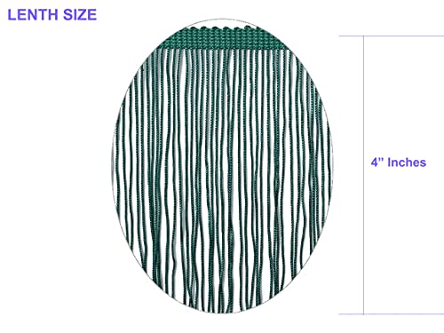 10 Yards of 4" Long Chainette Fringe Thread Yarn Tassel Trim Braid Fringe for Crafts Sewing and Decor-Emerald Hunter Green Color - color: Emerald Hunter Green, size: Value 10 Yards