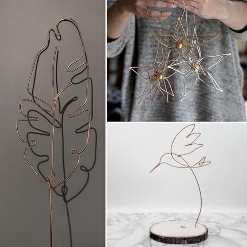 16 Gauge Aluminum Wire for Craft 75FT Brown Bendable Aluminum Wire Bulk | 1.5mm Flexible Aluminum Armature Crafting Wire Roll for Sculpting DIY Jewelry Making - color: Brown, size: 16 Gauge