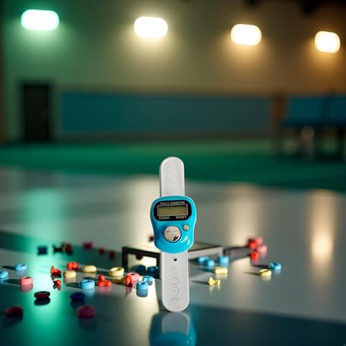 Finger Tally Counter,LED Digital,Clicker Counter,Digital Electronic Tasbeeh Counters,Handheld Number Click Counter,Electronic Counter Tally Counter,Track and Field Lap Counters (Sky Blue)