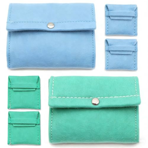 Felt Craft Tool Bag - 2 Pack Portable Knitting Needle Case with Multi-Pockets, Soft Felt Organizer for Crafters, Art Lovers, and DIY Enthusiasts