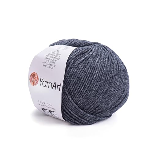 YarnArt Soft Cotton Acrylic Blend Yarn - for Amigurumi, Crochet and Knitting – DK Weight, All-Season Craft Yarn for Kids and Adults Garments, Baby Items and Accessories, 160 m/50 g,Pack of 4 (28/1) - color: 28/1