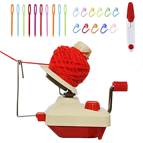 Knewmart Yarn Ball Winder for Knitting Crocheting, Portable Craft Yarn Winder