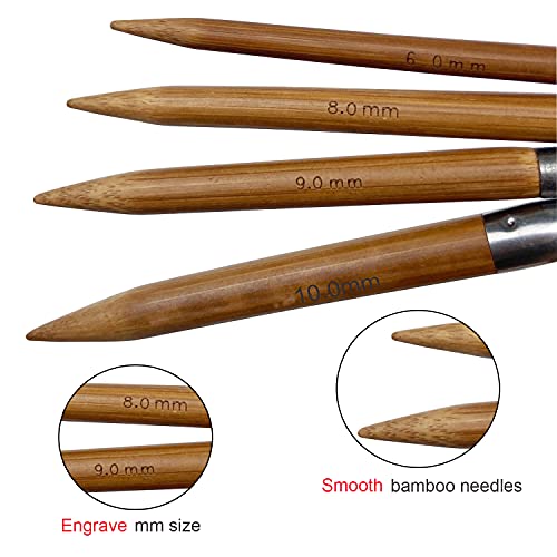 Weabetfu Bamboo Circular Knitting Needle,40-inch Length for Handmade Creative DIY and Any Weave Yarn Projects,US Size 10(6mm) - size: US 10(6mm)