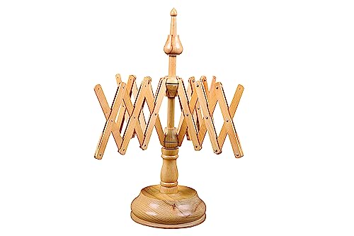 Handcrafted Jumbo Rosewood Yarn Winder & Swift Set – Large Capacity Wooden Ball Winder for Knitting & Crocheting, Heavy Duty Tabletop Yarn Swift and Ball Winder - color: Beechwood Swift