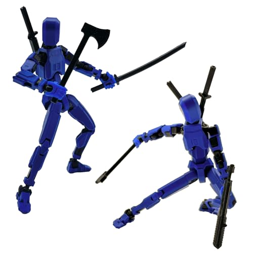3D Printed Figure 5.54-inch Dummy13 with Weapon Expansion Set.(Bright Blue) - color: Bright Blue