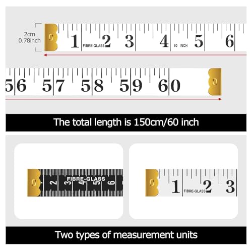 2Pcs 60-Inch Length and 2CM Width Soft Tape Measure, Fabric Sewing Measurement, Tailors Double Flexible Rulers, Body Measuring Tape, Body Shape, Managing Weight Measurement (Green and Pink) - color: A2-Green/Pink