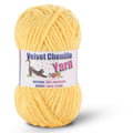 Fluffy Chenille Yarn for Crocheting, Chunky Velvet Yarn for Crochet Amigurumi, Used for Making Baby Yarns Blanket, Clothes, Pattern Knitting Creations (1-Yellow) - color: 1-Yellow