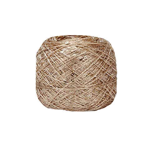Clisil Gold Sequin & Sparkle Yarn - Polyester Art Yarn, 200g - color: Gold, size: 200g