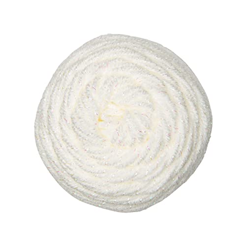 Red Heart Super Saver Metallic Yarn for Crocheting, White, 3-Pack - color: White, size: 3-Pack
