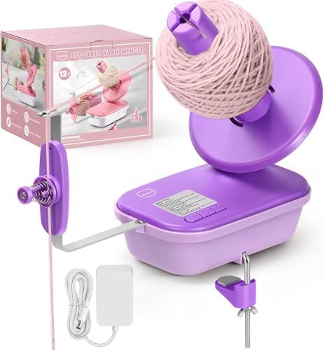 MIAOKE Electric Yarn Ball Winder, High Speed Three Gears Adjustable 4-10oz Large Automatic Winder for Crocheting, Convenient and Easy to Use, Good Helper for Knitting Enthusiast
