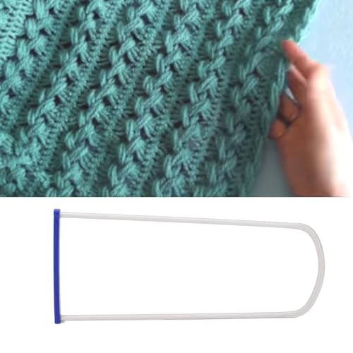 U Shape Knitting Tool Crochet Utensil U Shaped Slipping Flower Fork Crocheting Tools for Scarf, Fork Knitting Device Flower Braider Crochet Notions