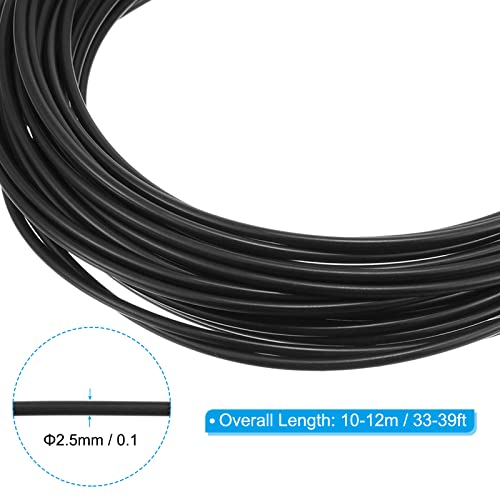 PATIKIL Wicker Repair Kit, 33ft(10m) 2.5mm Round Synthetic Rattan Material Plastic Wicker Woven Set for DIY Craft and Weaving Basket Making, Black - color: Black