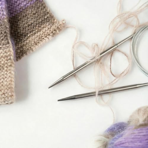 YLaziion Circular Knitting Needles Size 10 (6.0mm) 40 Inch Extra Long Steel | US 10 Ergonomic Metal Needle for Chunky Bulky Yarn Blanket Afghan Projects, 101cm - size: US 10 - 40" / 101CM (6.0mm)