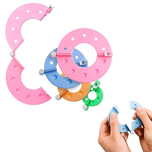 RRigo Pom Pom Maker, 4 Sizes Pompom Maker Tool Set for Fluff Ball Weave DIY Wool Yarn Knitting Craft Project for kitting Lover(30)