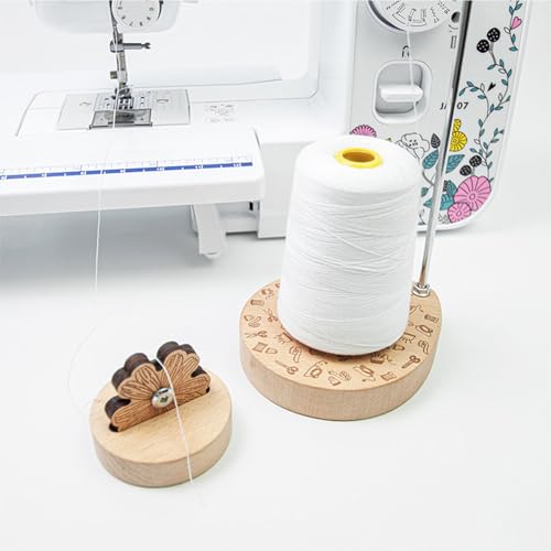 Single Cone Spool Holder and Floral Thread Cutter Tool, Thread Spool Stand Chain Piecing Rotary Tool for Sewing, Quilting