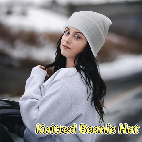 NPQQUAN 3 Packs Unisex Beanie Hats for Men Women Winter Knit Beanies | Mens and Womens,Great Stretch Knit,Thick Warm Comfort Beanies,Outdoor Sports including Skiing Running Camping - color: Khaki+khaki+khaki