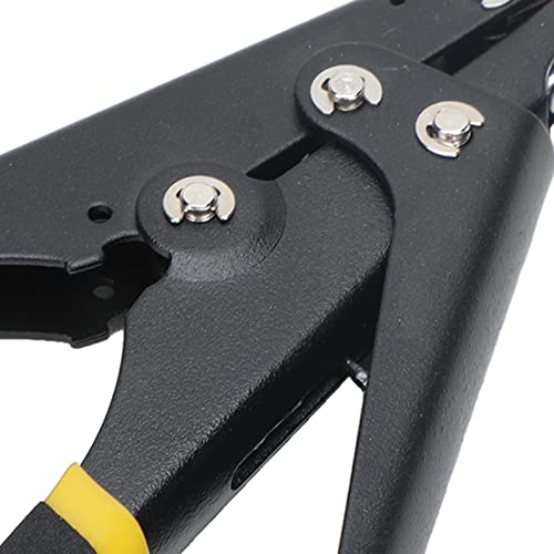 Portable Nylon Cable Tie Gun Adjustable Tension Plastic Zip Tie Fastening and Cutting Tool (Black) - color: Black