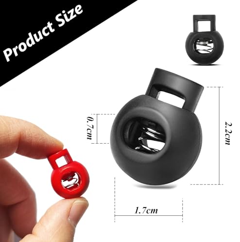 20Pcs Knitting Needle Stoppers, Needle Point Locks, Plastic Stitch Stoppers, Single Hole Spring Toggle Stopper Knitting Accessories(Circle) - size: Circle