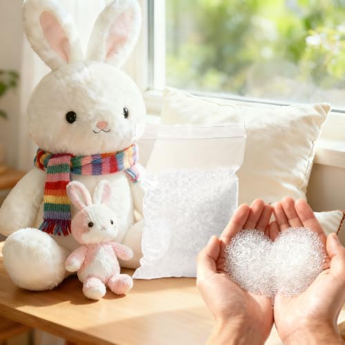 Nexboraque 8 LB Polypropylene Filling Pellets, Durable Plastic Stuffing Beads Weighted Filler Beads for Bean Bags, Dolls, Blankets, Crafts, Pillows, Cushions
