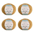Susan's Family Molandi #8 100Merino Wool Yarn, 4x50g/82yds - Harvest Gold | 100% wool yarn, Bulky weight, skin-soft, comfort, warm, breathable, crochet/knit garment, blanket, shawl, scarf, bag - color: 41#Harvest Gold