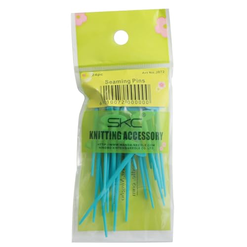 XGNG 24pcs Plastic T-Marker Needles Quick Lock Stitch Marker Sewing Knitting Accessories Big Eye Needles Plastic Needles Woolen Knitting Tools