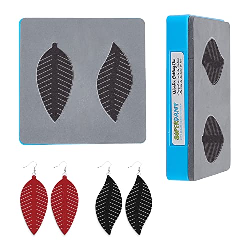 SUPERDANT Tassel Leather Cutting Die 2 Shapes Feather Earrings Wooden Die Cuts Earring Die Cutting for Women Girls DIY Art Crafts Fabric Accessory Earring Jewelry Making - color: Tassel