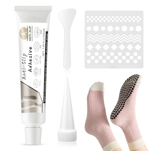 50ml Black Sock Stop Glue, Washable Anti-Slip Coating for Socks | Water-based, latex-free coating adds washable, waterproof grip to socks, pet socks, mats and other fabrics. - color: Black
