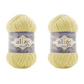 Velluto Yarn 100% MicroPolyester Baby Blanket Velvet Lot of 2 skn 150 Yards 2x100gram, Yarn Weight:Super Bulky (13 - Yellow) - color: 13 - Yellow