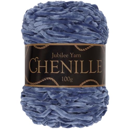 JubileeYarn Chenille Yarn - 100g/Cake Worsted Polyester - Moonstone - 1 Cake - color: 038 Moonstone, size: 1 Unit