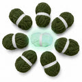 8 Pack Chunky Chenille Yarn for Hand Knitting, Glow in The Dark, Green | 8-pack jumbo chenille yarn with 1 glow-in-the-dark skein! Ultra-soft, fast to hand knit & perfect for DIY cozy gifts - color: Olive Green