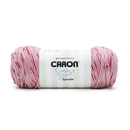 CARON Simply Soft Speckle Yarn, Lipstick - color: Lipstick, size: 1 Pack, style: Simply Soft