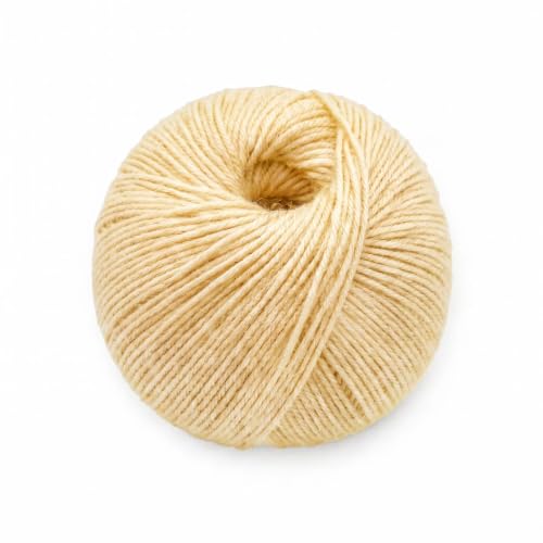 Premium Merino Yarn 4Ply Wool, Set of 2 Superwash Baby Merino - 100% Pure Extra Fine Merino Knitting Crochet Wools 50G Ball - color: Buttercream (09), size: 2 Units