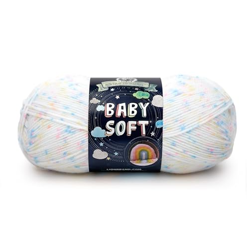 (1 Skein) Lion Brand Yarn Babysoft Baby Yarn Yarn, Twinkle Print | Light DK Acyrlic Nylon Blend Fiber for Soft Baby Blankets, Knit Garments, Crochet Hats, Machine Washable Yarn - color: Twinkle Print, size: 1 Pack