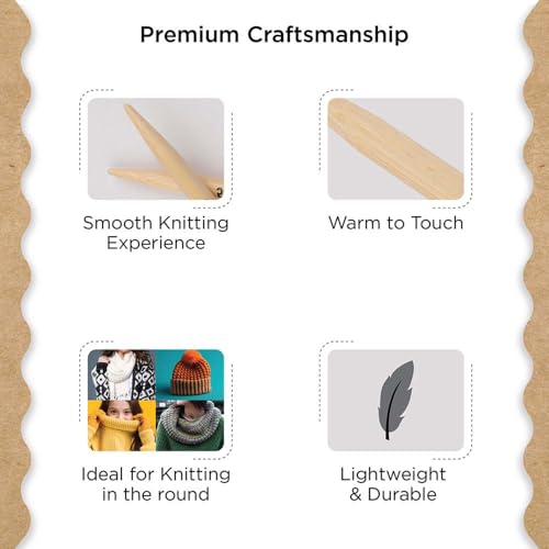 Knitter’s Pride Bamboo Luxe Fixed Circular Needle 32""(80cm) - US 8(5mm) - size: 5.00mm