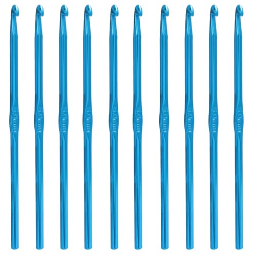Bivethoi Aluminum Crochet Hook 5mm, 20 Pcs | Knitting Needles, Bulk Set, For Craft Yarn, For Beginners - size: 5mm