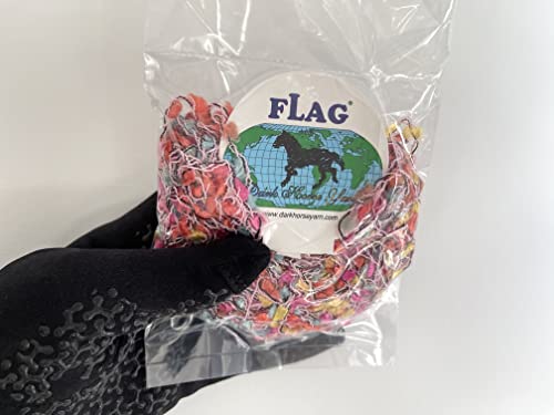 Dark Horse Yarns Flag #405A Candy Jar (Orange Yellow Mint Pink) Mini Flag 20 Gram