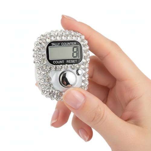 4Pcs Electronic Tally Counter with Display, Resettable Portable Electronic Finger Counter for Golf, Track and Field, Lap Counting - color: Silver