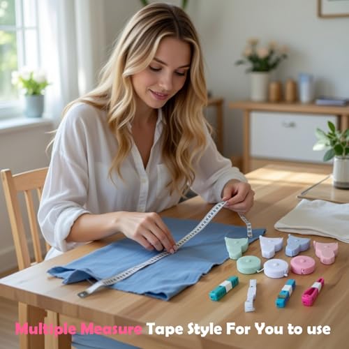 12 Pack Tape Measure 60 Inch Measuring Tape for Body Soft and Retractable Fabric Measuring Tapes for Body Sewing Tailor Medical Craft Cloth Supplies, Double Scale