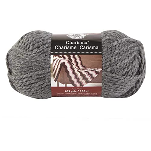 Loops & Threads Charisma Yarn - Multicolor Yarn for Knitting, Crochet, Weaving, Arts & Crafts - Charcoal, Bulk 6 Pack - color: Charcoal
