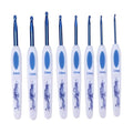 Crochet Hooks Set, 16 PCS Ergonomic Crochet Hooks Set Metal Crochet Hook Set Crochet Hooks Kit with Case Hand Knitting Yarn (Blue) - color: Blue