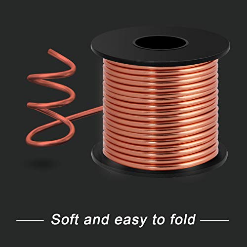 Aluminum Craft Wire 8 Gauge 12 Gauge 18 Gauge, Luxiv 1mm 2mm 13mm Aluminum Wire for Crafting Line Soft DIY Metal Craft Art Line - color: copper, size: 8gauge(3mm)