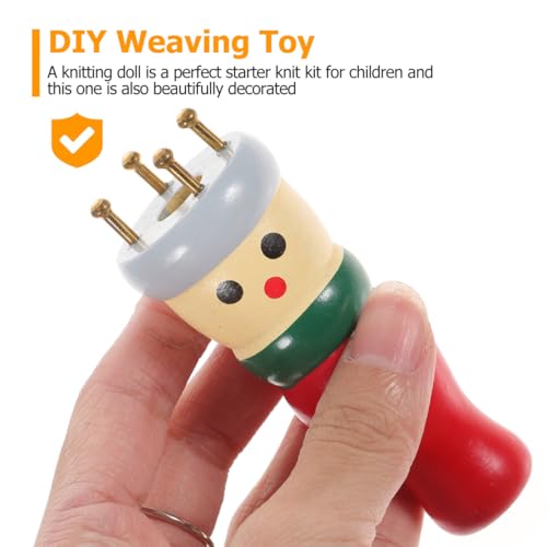 EXCEART Wooden French Knitter with Needle DIY Knitting Toy for Yarn Wool Braids Handheld Yarn Maker Craft Tool for Beginners Kids and Creative Craft Projects | For Wool Yarn, Braided Rope, Beginners and Kids, Weaving Supplies
