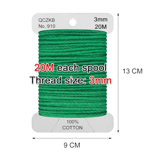 Classic Crochet Thread Yarn 100% Pure Cotton Thread,Col No: 910,Dark Emerald Green - color: Dark Emerald Green